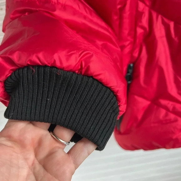 Urban Republic Red Hooded Puffer Coat Zip Up Fleece Lined Girls Size L (14/16) - Picture 7 of 15
